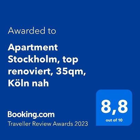Apartment Stockholm, Top Renoviert, 35Qm, Koeln Nah Bergisch Gladbach Buitenkant foto